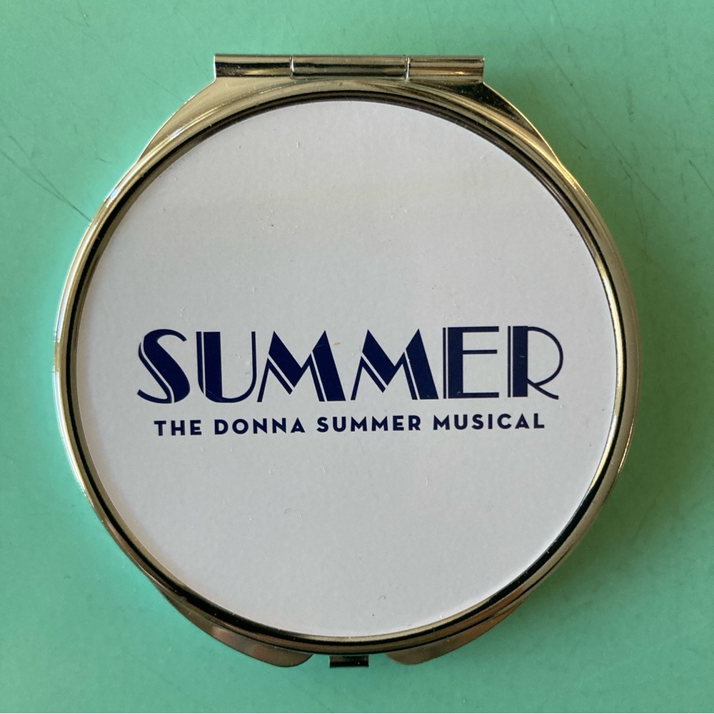 Folding Circular Mirror Summer The Donna Summer Musical Broadway Excellent Cond